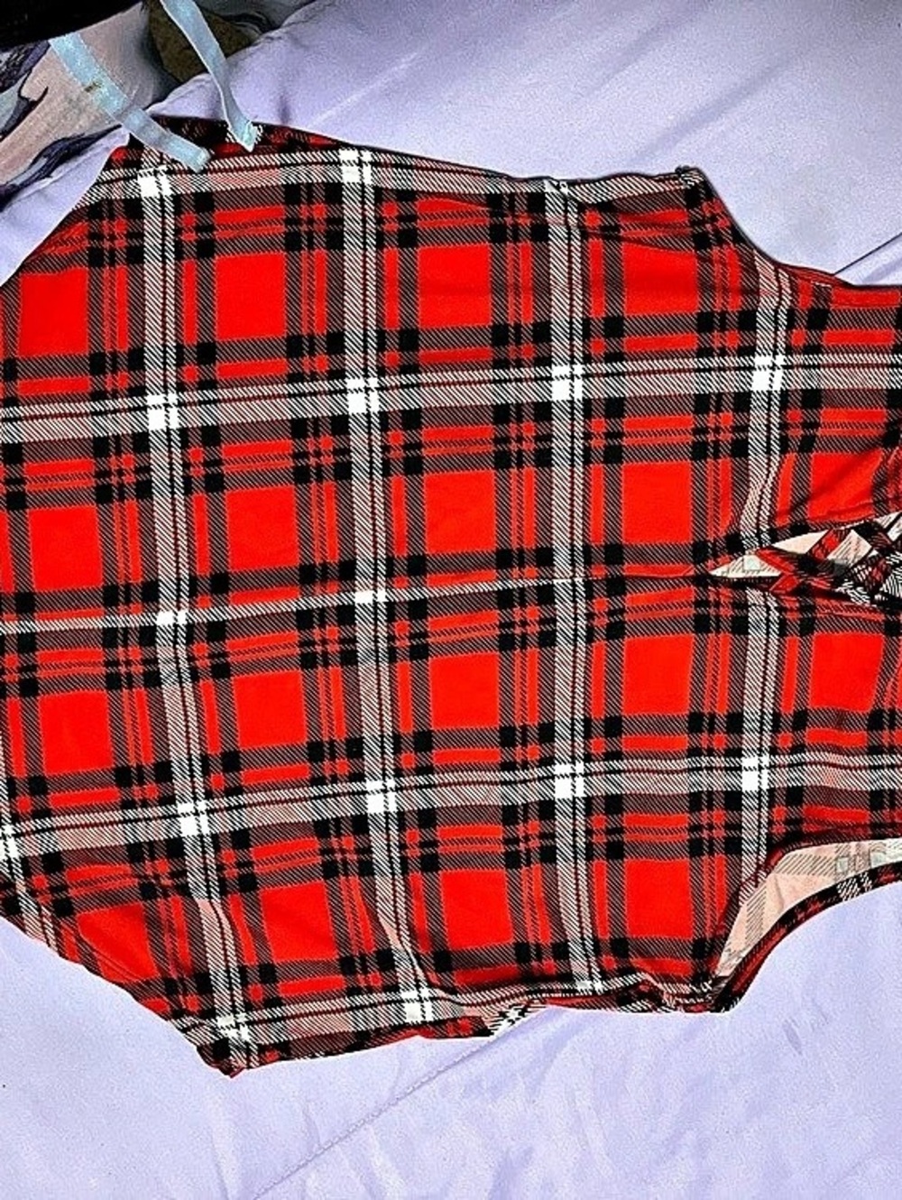 OP Plaid One-Piece in Red & Black Size Small